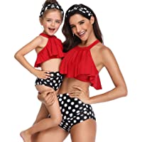 Los mejores  - Madre e Hija Ropa Bikinis Traje de baño Mujer Dos Piezas Ropa de baño Mujer Cintura Alta Padre Hijo POLP Camisolas Niña…